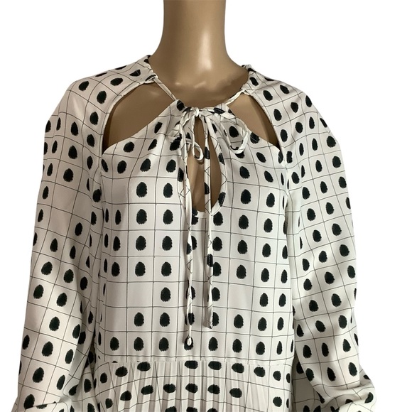 Thebe Magugu Fingerprint Neck-Cutout MIDI Dress Size M ( W331) - Picture 4 of 10